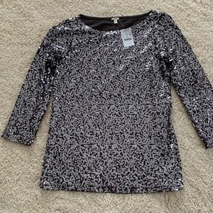 J crew sequin top